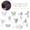 Wrapables Shiny Waterproof Transparent Holographic PET Bird and Butterfly Stickers for Scrapbooking, Stationery, Journaling, Water Bottles, Phones, Laptops (20pcs)